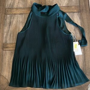 1. State Teal Pleated Tie-Neck Sleeveless Camisole